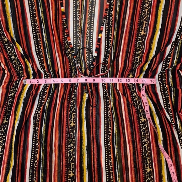 Bold color and animal print swimsuit coverup - Picture 7 of 7